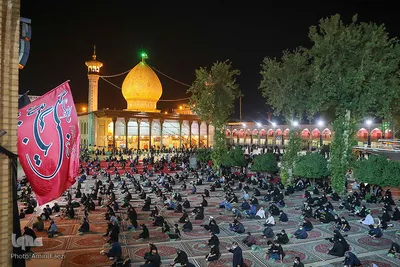 عزاداری شب عاشورای حسینی در حرم مطهر شاهچراغ(ع)