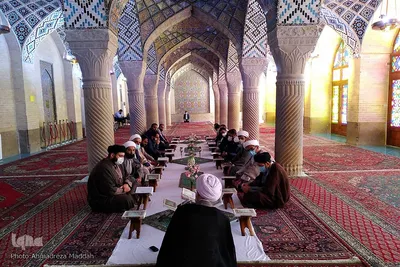 مراسم جزءخوانی و تفسیرآیات قرآنی در مسجد نصیرالملک‎‎