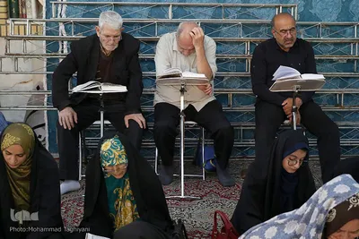 آیین معنوی جزء خوانی قرآن کریم در آستان مقدس امامزاده حسن(ع) کرج