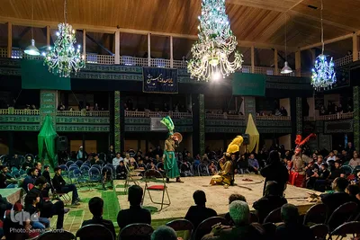 مراسم تعزیه خوانی در حسینیه اعظم برغان / البرز