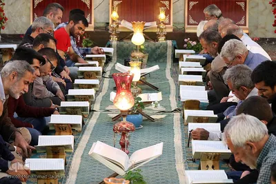 آیین معنوی جزء خوانی قرآن کریم در آستان مقدس امامزاده حسن(ع) کرج