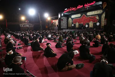 عزاداری شب تاسوعای حسینی هیات «ریحانة الحسین(ع)» با مداحی سیدمجید بنی فاطمه در پارک ارم تهران