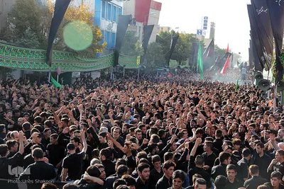 دسته بزرگ عزاداری حسینیه اعظم زنجان در روز تاسوعا