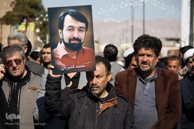 آیین تشییع پیکر شهید مدافع حرم، شهید محمد قنبریان در سمنان
