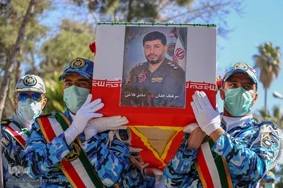 مراسم تشییع پیکر مطهر شهید سرهنگ دوم خلبان «صادق فلاحی» در شیراز‎‎