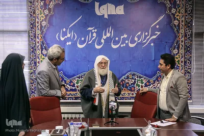 نشست شیخ محمد نمر زغموت، رئیس شورای اسلامی فلسطین در لبنان با خبرنگاران ایکنا