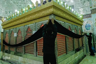 سیاهپوشان آستان مقدس امامزاده حسین (ع) قزوین
