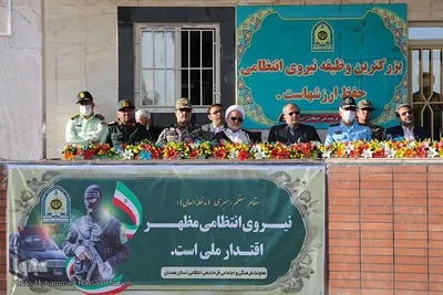 مراسم صبحگاه مشترک نیروهای نظامی و انتظامی استان همدان