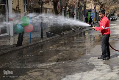 ضدعفونی اماکن عمومی شهرستان اهر جهت پیشگیری از شیوع کرونا ویروس