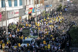 راهپيمايي سوگواران سردار دل‌ها در شيراز