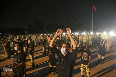 عزاداری شب عاشورا در تیپ 55 هوابرد ارتش‎