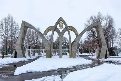 دانشگاه ارومیه در یک روز برفی‎