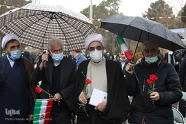 مراسم گلباران جایگاه جلوس بنیانگذار کبیر انقلاب اسلامی، امام خمینی(ره) در بهشت زهرا(س)