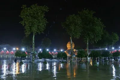 بارش اولین باران پاییزی در آستان حضرت شاهچراغ(ع)