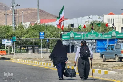 تردد زائران اربعین حسینی از پایانه مرزی تمرچین پیرانشهر