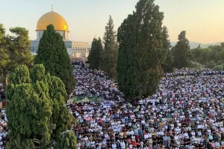 حضور ۴۰ هزار نفر در نماز جمعه امروز مسجد الاقصی