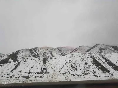 بارش برف در محورهای مواصلاتی شهرستان اهر
