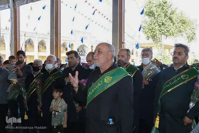 تجدید میثاق خدام حرم مطهر حضرت سیدعلاءالدین حسین(ع) با حضرت احمدبن موسی(ع)‎‎