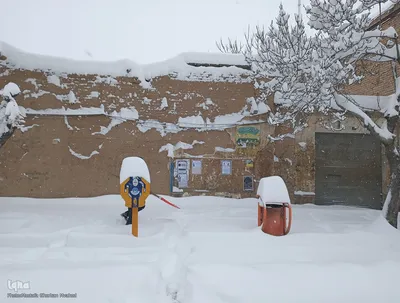 بارش شدید برف در اهر