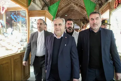 استاندار آذربایجان شرقی در قلب بازار تبریز