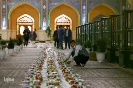 سفره ضیافت در شب ولادت امیرالمومنین (ع)