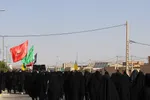 پیادروی جاماندگان اربعین حسینی در نایین