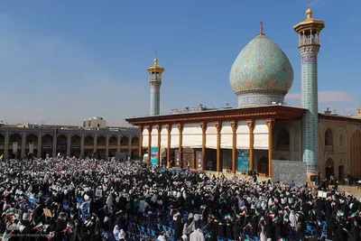 اجتماع ۱۲هزارنفری دانش آموزان در حرم مطهر شاهچراغ (ع) ‎