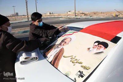 راهپیمایی خودرویی به مناسبت سالگرد شهادت سردار شهید حاج قاسم سلیمانی در یزد‎