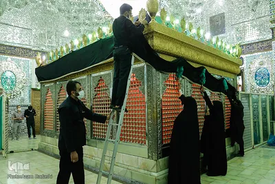 سیاهپوشان آستان مقدس امامزاده حسین (ع) قزوین