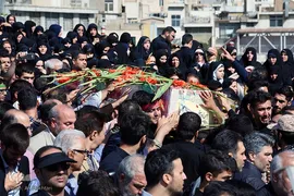 تشییع پیکر شهید مدافع حرم سجاد زبرجدی در محله خانی ابادنو
