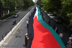 پرچم 200 متری فلسطین در تبریز
