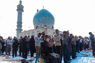 نماز عید فطر در امامزادگان محمد (َع) و سکینه خاتون (س) کرج‎‎
