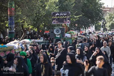 تشییع نمادین شهدای کربلا توسط قوم بنی اسد در قزوین⁩