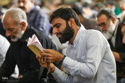 قرائت دعای عرفه در مسجد مقدس جمکران