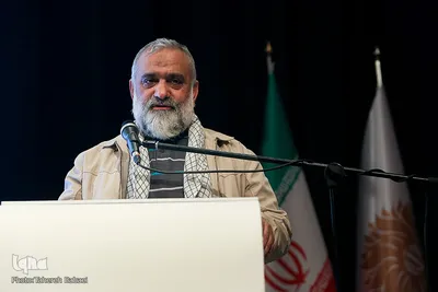 محمدرضا نقدی در اختتامیه جشنواره هنر مقاومت