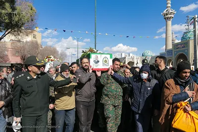تشییع پیکر دو جانباز دفاع مقدس در اصفهان