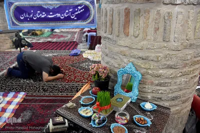 آیین معنوی اعتکاف در مسجد جامع سمنان