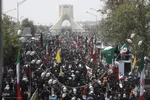 وداع جانانه تهرانی‌ها با شهدای اقتدار وطن