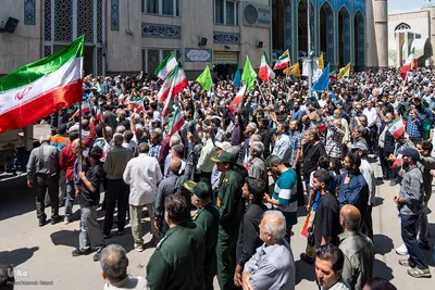 راهپیمایی مردم کرج علیه تهاجم رژیم صهیونیستی به ایران‎