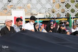 اهتزاز پرچم حضرت سیدالشهدا در میدان امام حسین علیه السلام