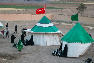 مراسم آیینی خیمه‌سوزان در مبارکه