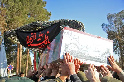 استقبال از چهار شهید گمنام دوران دفاع مقدس در یزد