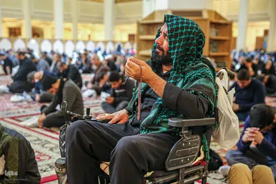مراسم عزداری شب شهادت امام جعفر صادق علیه السلام در سوّمین حرم اهل‌بیت علیهم السلام‎