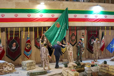 رونمایی از پرچم عملیات کربلای ۵