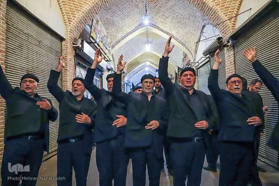 عزاداری عاشورا در بازار تبریز‎
