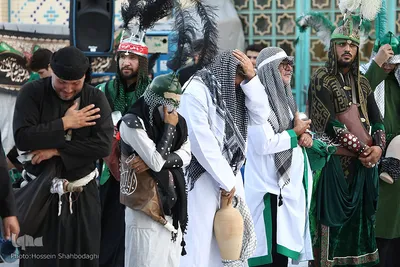 مراسم فدائیان سقا در امامزاده شاه سید علی(ع) قم
