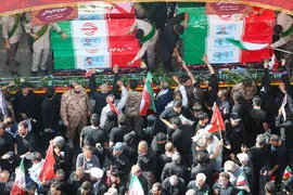 تشییع پیکر ۶۰ شهید اقتدار در تهران