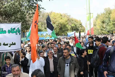 راهپیمایی حماسی مردم دارالمومنین و دارالمجاهدین همدان در یوم‌الله ۱۳ آبان‎