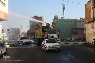 ضدعفونی کردن شهر قم توسط ارتش و سپاه