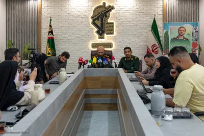 نشست خبری فرمانده سپاه کرج به مناسبت هفته دفاع مقدس‎